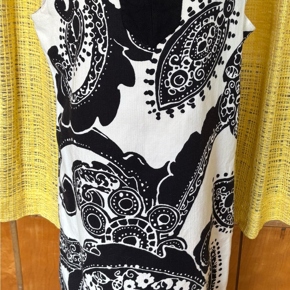Kate Spade Sleeveless Heleen Black & White Dress Large